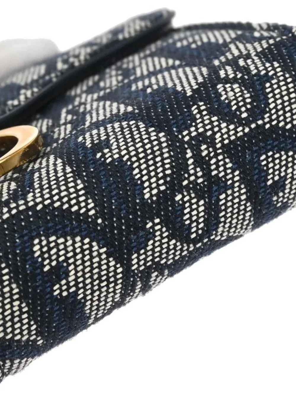 Christian Dior Navy Canvas Trotter Saddle Belt Pouch 07LU0024